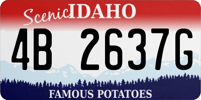 ID license plate 4B2637G