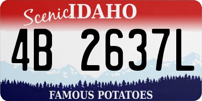 ID license plate 4B2637L