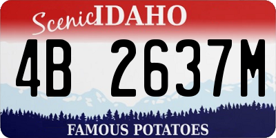 ID license plate 4B2637M