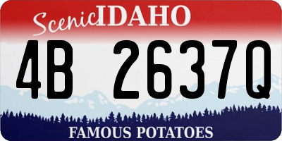 ID license plate 4B2637Q