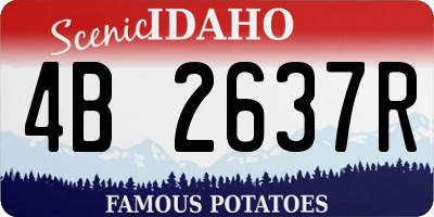 ID license plate 4B2637R