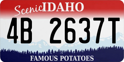 ID license plate 4B2637T