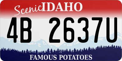 ID license plate 4B2637U