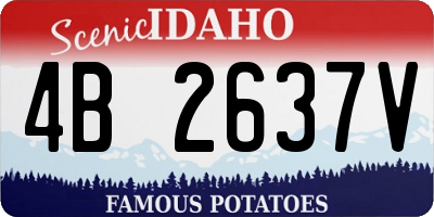 ID license plate 4B2637V
