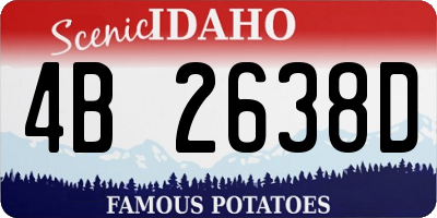 ID license plate 4B2638D
