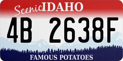 ID license plate 4B2638F