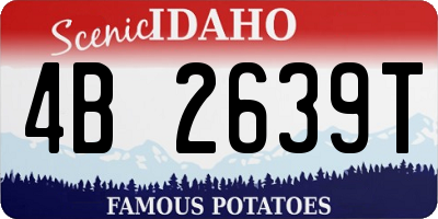 ID license plate 4B2639T