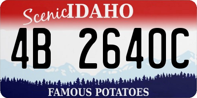 ID license plate 4B2640C