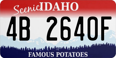 ID license plate 4B2640F
