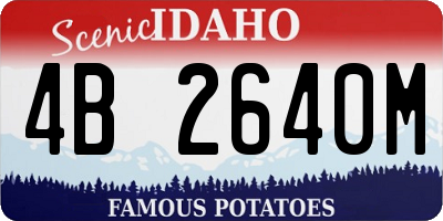 ID license plate 4B2640M