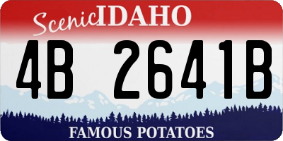 ID license plate 4B2641B