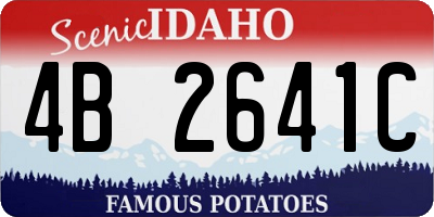 ID license plate 4B2641C
