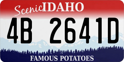 ID license plate 4B2641D