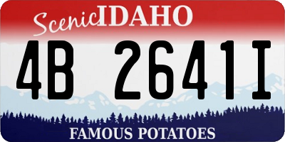 ID license plate 4B2641I