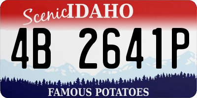 ID license plate 4B2641P