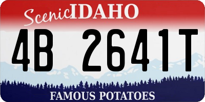 ID license plate 4B2641T