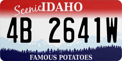 ID license plate 4B2641W