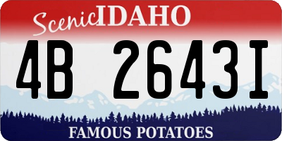 ID license plate 4B2643I