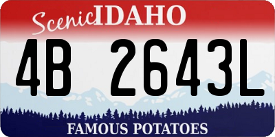 ID license plate 4B2643L