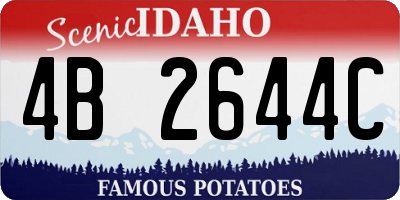 ID license plate 4B2644C