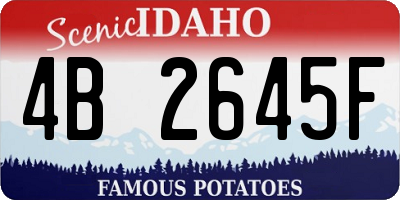 ID license plate 4B2645F