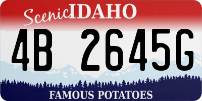 ID license plate 4B2645G