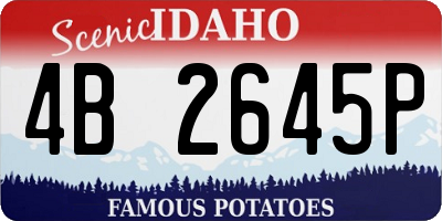 ID license plate 4B2645P