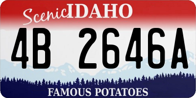 ID license plate 4B2646A