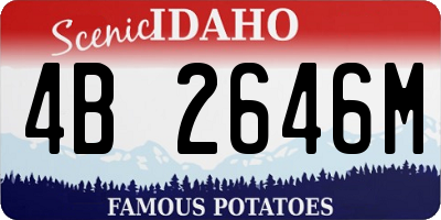 ID license plate 4B2646M