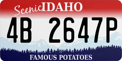 ID license plate 4B2647P