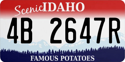 ID license plate 4B2647R