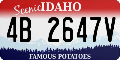 ID license plate 4B2647V