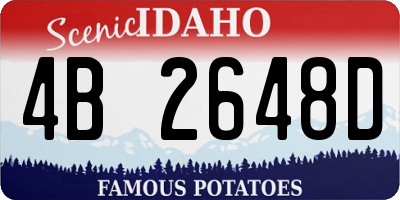 ID license plate 4B2648D