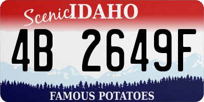 ID license plate 4B2649F