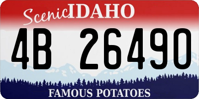 ID license plate 4B2649O