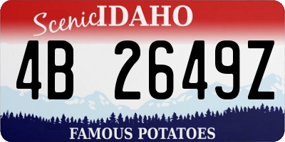 ID license plate 4B2649Z