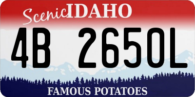 ID license plate 4B2650L
