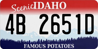 ID license plate 4B2651D