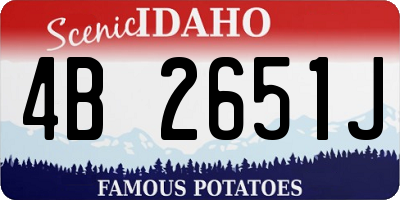 ID license plate 4B2651J