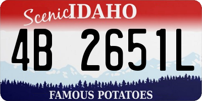 ID license plate 4B2651L