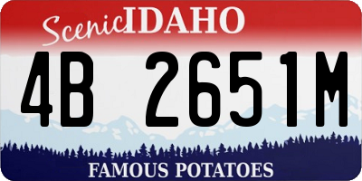 ID license plate 4B2651M