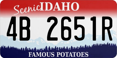 ID license plate 4B2651R