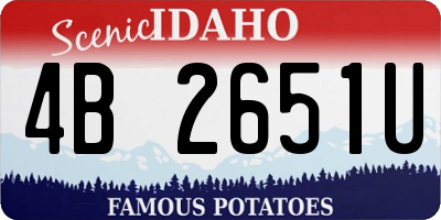 ID license plate 4B2651U