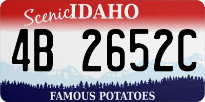 ID license plate 4B2652C