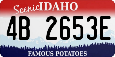 ID license plate 4B2653E