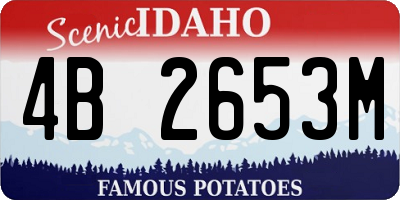 ID license plate 4B2653M
