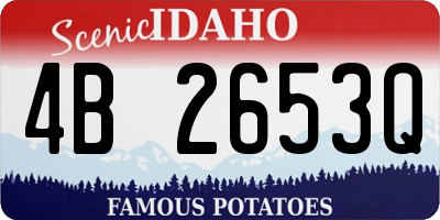 ID license plate 4B2653Q