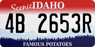 ID license plate 4B2653R
