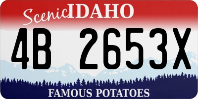ID license plate 4B2653X