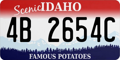 ID license plate 4B2654C